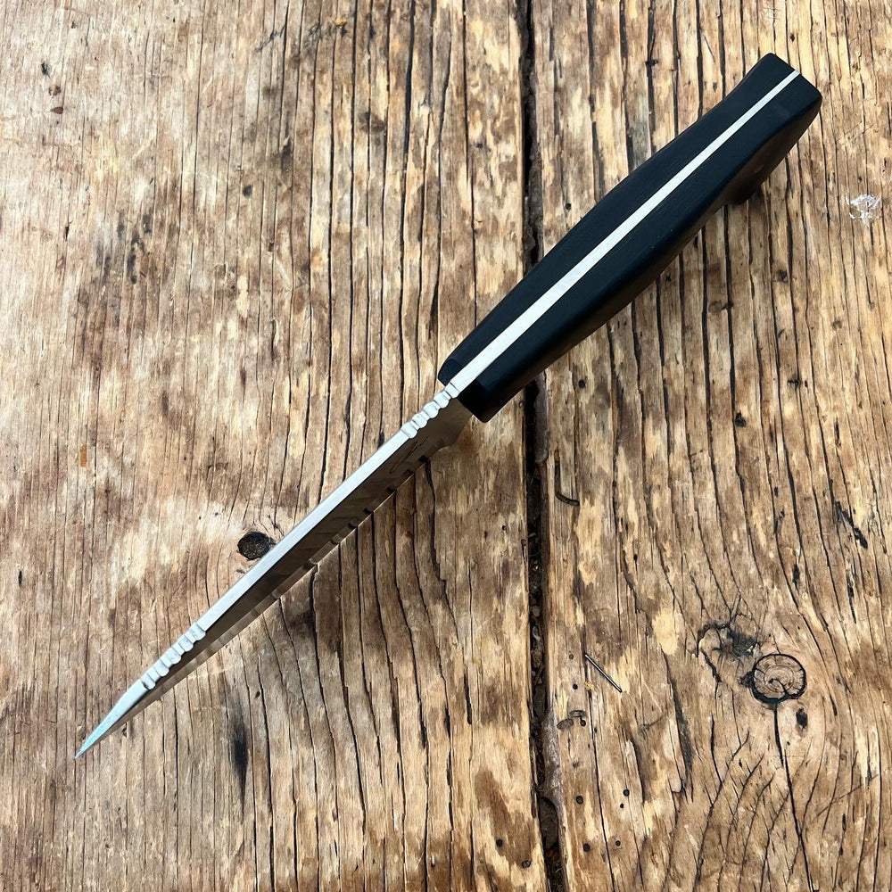 Clem's V2 Skinner Knife- Black Canvas Micarta